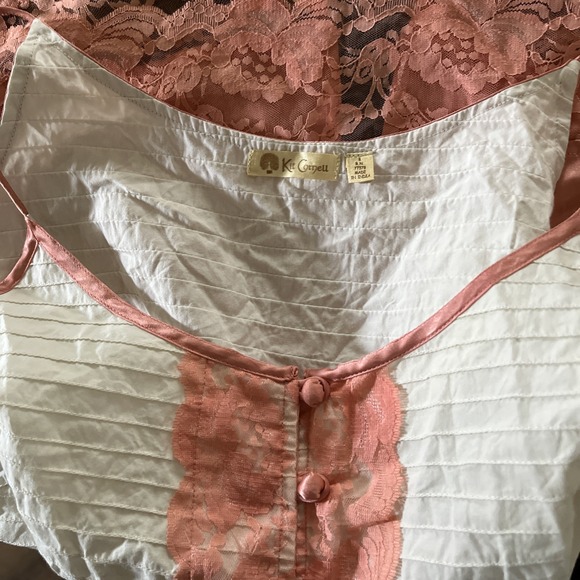 VTG Kit Cornell Y2K Camisole Chiffon Lace Party Coquette Girly 8 - Picture 5 of 6